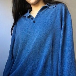 Cozy Oversized Italian Blue Swetaer